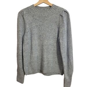 Faherty Boone Wool Blend Puff Sleeve Sweater